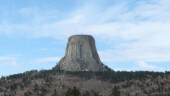 <b>Devils Tower Clear - </b>By the time we left, a couple hours after we arrived, the sun was out and we were treated to this pretty view. (04/12/09) Devils Tower Clear