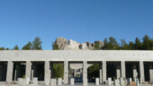<b>Mt Rushmore Entrance - </b>Arriving from the parking lot you pass through these impressive gates. (04/13/09) Mt Rushmore Entrance