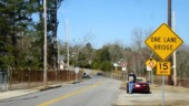 <b>Destination - One-Lane Bridge:</b>
Leading north out of the small nearly deserted mill town of Vaucluse, SC. (3/7/15) Destination - One-Lane Bridge