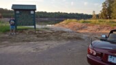 <b>Lakes & Rivers - Red River, AR:</b> Couldn't get a god shot from the bridge, so we drove down to the boat ramp. (9/15/15) Lakes & Rivers - Red River, AR