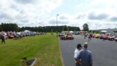 <b>Sneak Peek 2b:</b> Stood on the base of a lamppost and using the camera's built in panorama function tried to capture as much of the assembled cars as I could.Got most all of them. (6/7/15) Sneak Peek 2b