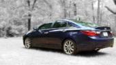 <b>Faked Infared - </b> Run through an infrared filter plug in and then adding the car color back in Faked Infared