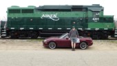 Couldn't get to a City of Aiken sign because of all the fallen tree limbs from the the recent Ice-ageddon. So we snapped a photo in front of the City's newly repainted locomotive. (2/23/14) Sneak Peek Photo 1A
