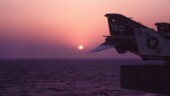<b>Sunset - </b>From the archives comes this sunset at sea. Flight Ops on a carrier usually run from before sun up until well after dark, so it must have been a rare moment of quiet for me to be able to capture this sunset as we steamed along. Sunset