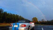 <b>Rainbow: </b>After over 350 miles on road running up to the NC mountains to see some fall color we were disappointed in having to put the top up for the first time all day when a line of showers showed up on radar between us and home. But frowns turned to smiles when a rainbow appeared off to our left. (11/4/17)