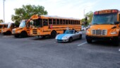 <b>School Bus; </b>Not moving, but caught 5 school buses at rest in the local YMCA parking lot. (4/23/19)