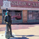 <b>Standin' on the Corner</b> - I've always wanted to stop here on past trips through Winslow, Arizona, but never did. This was a very busy spot, I guess a lot of people are Eagles fans. (04/0722)