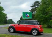 <b>We're in Texas</b> - We knew we were in Texas long before we saw the sign because Louisiana's bumpy, cracked, hastily patched two-lane road had turned into a smooth as a baby’s bottom, well maintained four-lane. (05/02/2018)