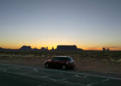 <b>Mini Monument Valley Morning</b> - After a gourmet breakfast at the Kayenta McDonald's, we packed up and headed back north to drive through Monument Valley as the sun was just coming up. It was an awesome idea, but it faltered in its execution. While there were a few decent photo opportunities, the direction the road runs through the valley there it would have been better lighting if it was nearing sunset not sunrise. (05/10/2018)