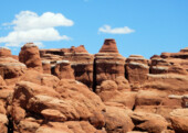 <b>Fiery Furnace in Arches</b> - There are hikes that take you in between some of those tower formations, but all we had time for was gander from the viewpoint. (05/10/2018)