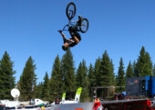 <b>Upside Down</b> - After the women headed off we watched a mad BMX show before heading back to the AirBnB. (05/18/2018)