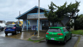 <em>Yachats</em> - Even though it was Sunday, this post office's parking lot was very full. Apparently the restaurant to the right was a popular after-church dining spot. (3/1/26)